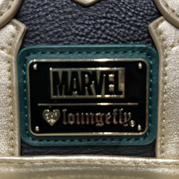 Marvel Avenger Vegan Faux Leather Loki Cosplay Loungefly Backpack - Picture 2 of 9